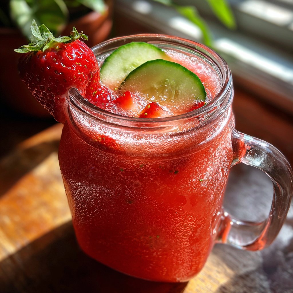 Refreshing Strawberry Cucumber Juice