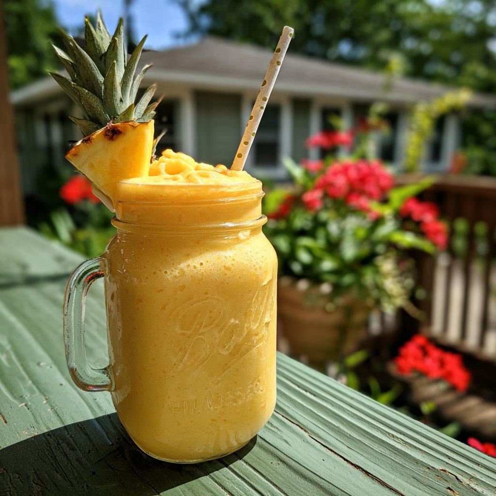 Pineapple Mango Cottage Cheese Smoothie