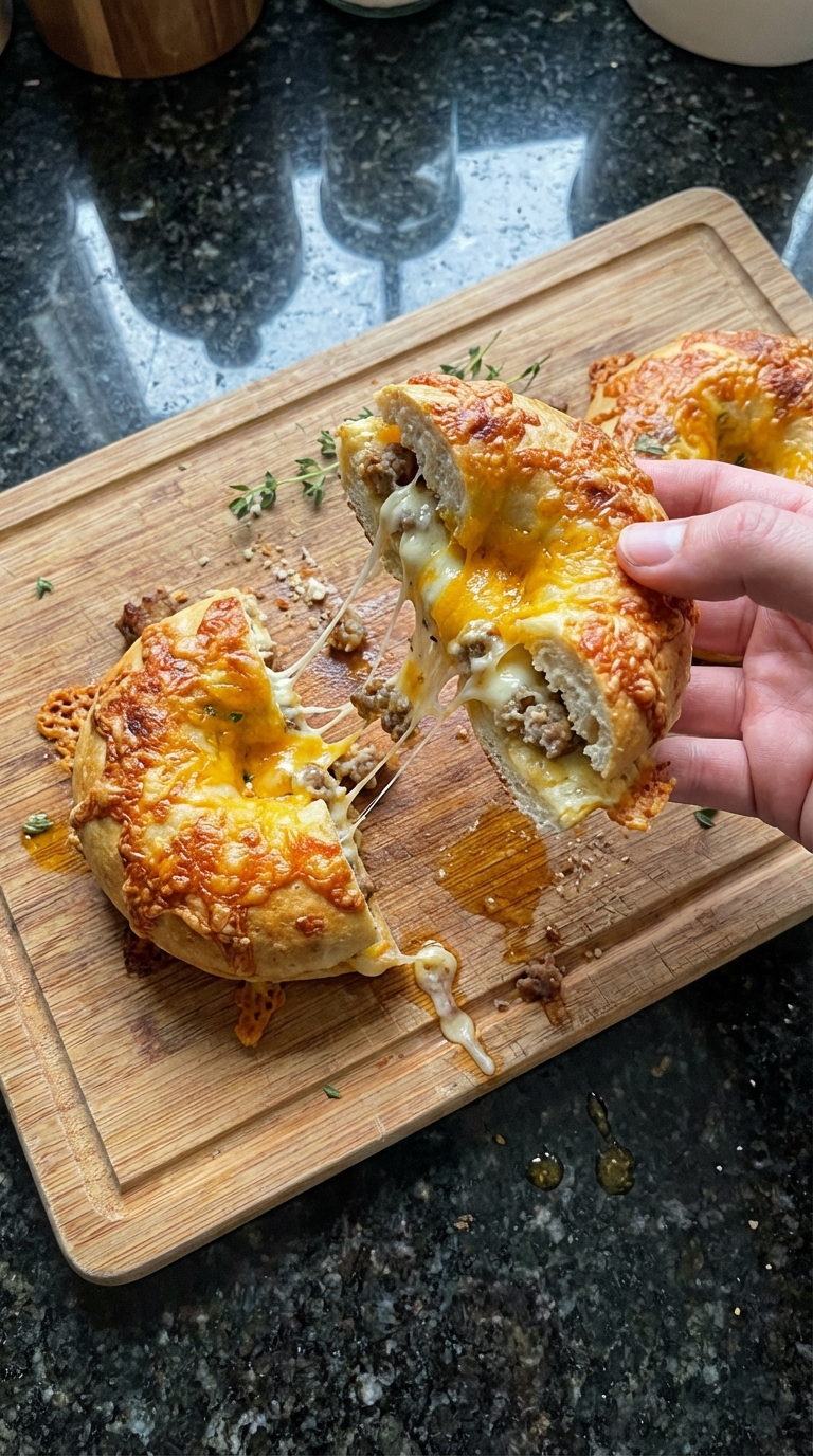 Savory Sausage & Cheese Bagels