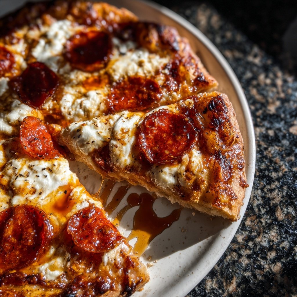 Hot Honey Pizza with Fresh Basil