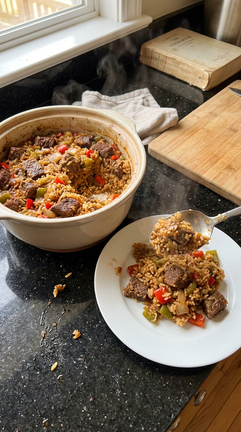 One-Pot Beef and Rice Dish