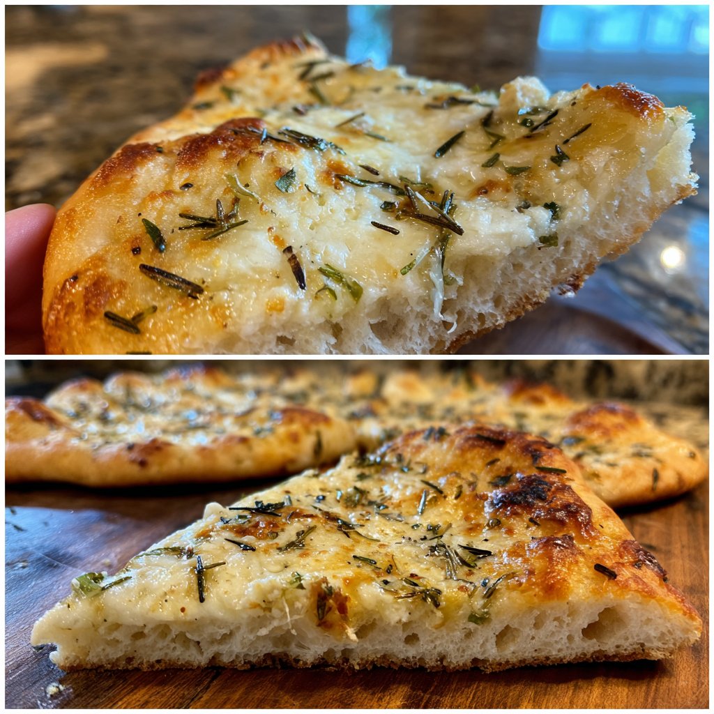 Rustic Garlic Herb Flatbread