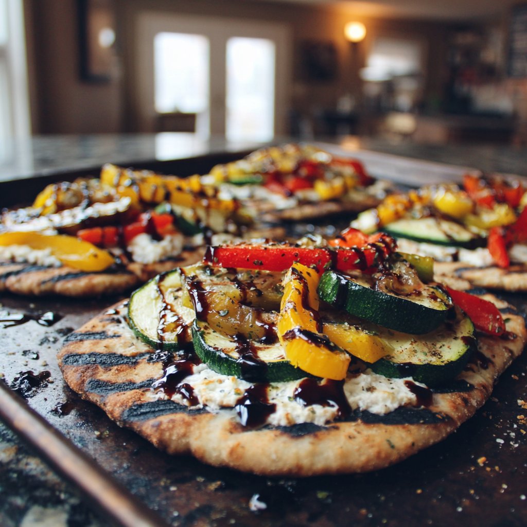 Simple Grilled Veggie Flatbreads