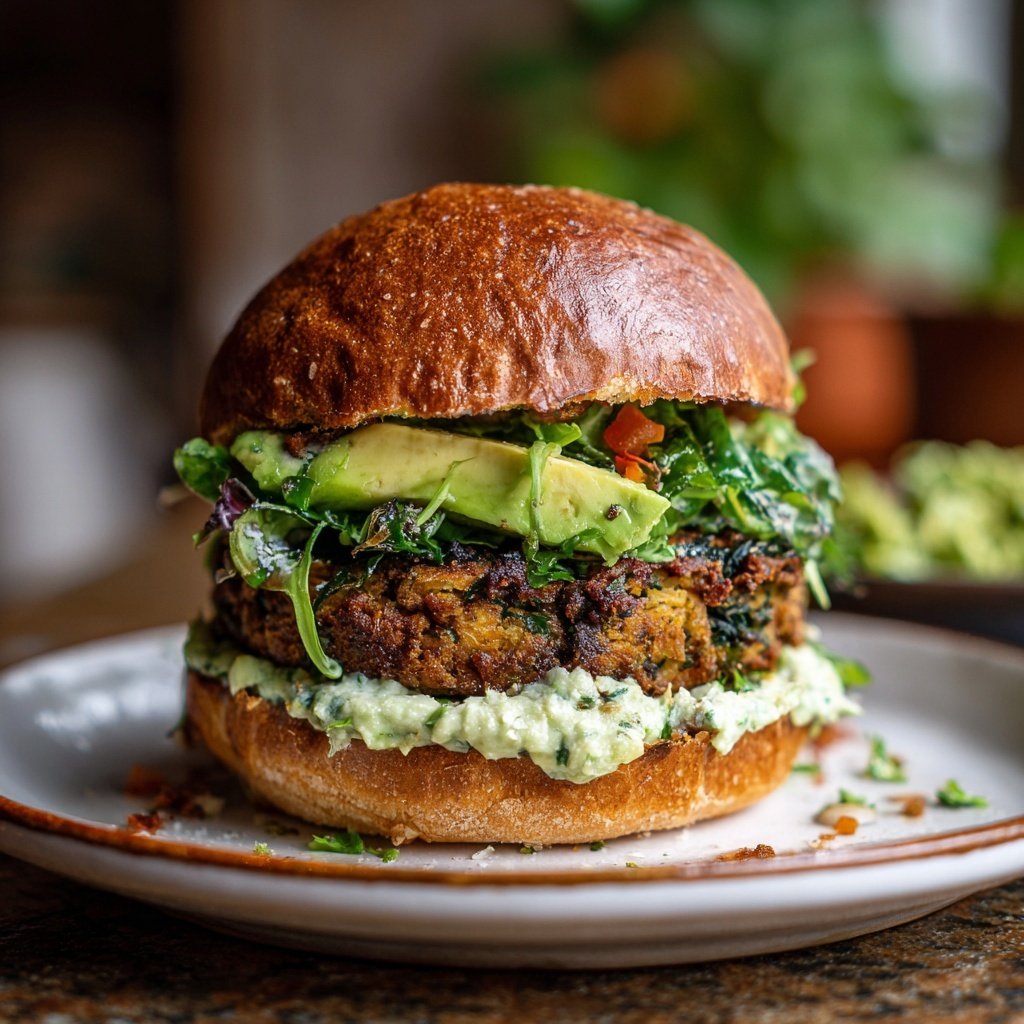 Seaweed Kelp Burger with Avocado