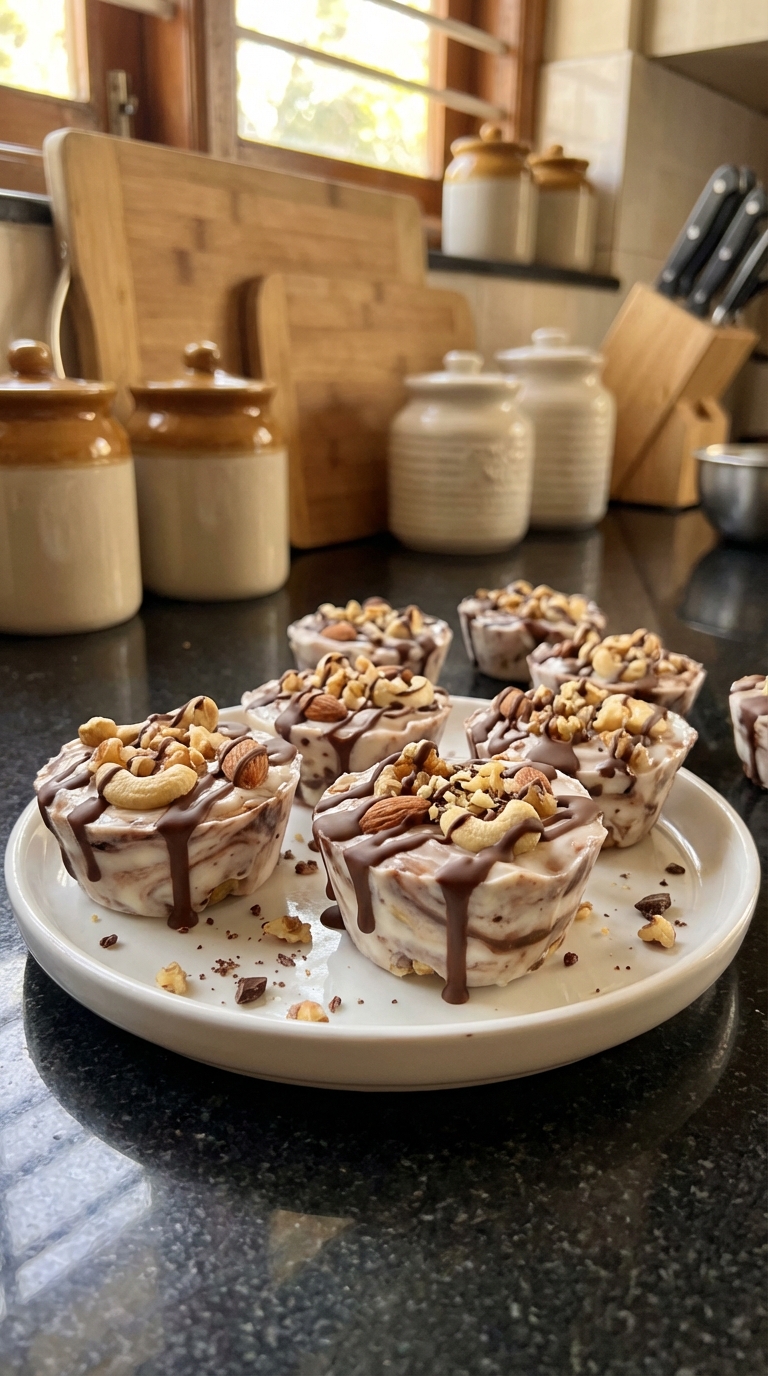 Nutty Yogurt Chocolate Cups