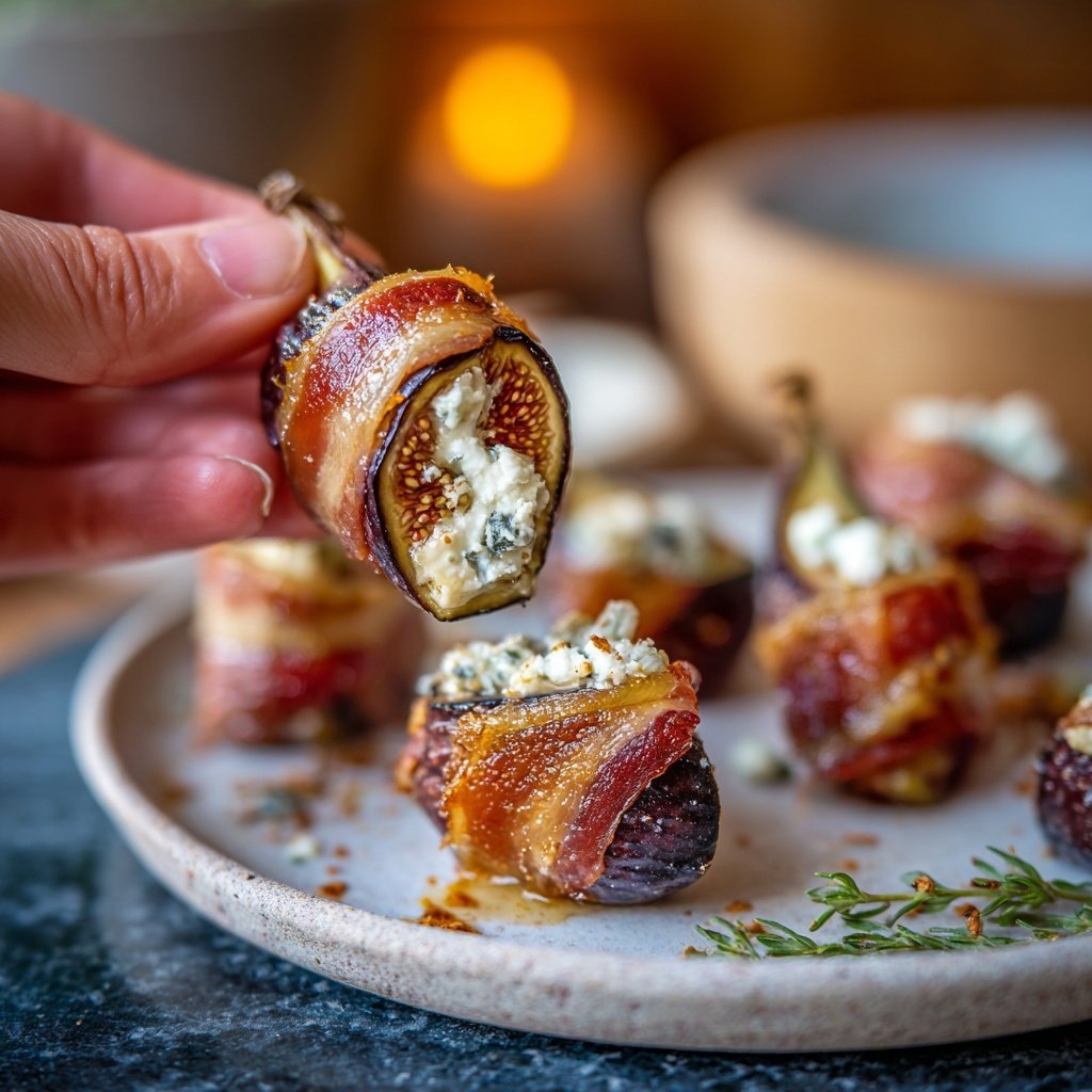 Prosciutto Wrapped Figs with Gorgonzola