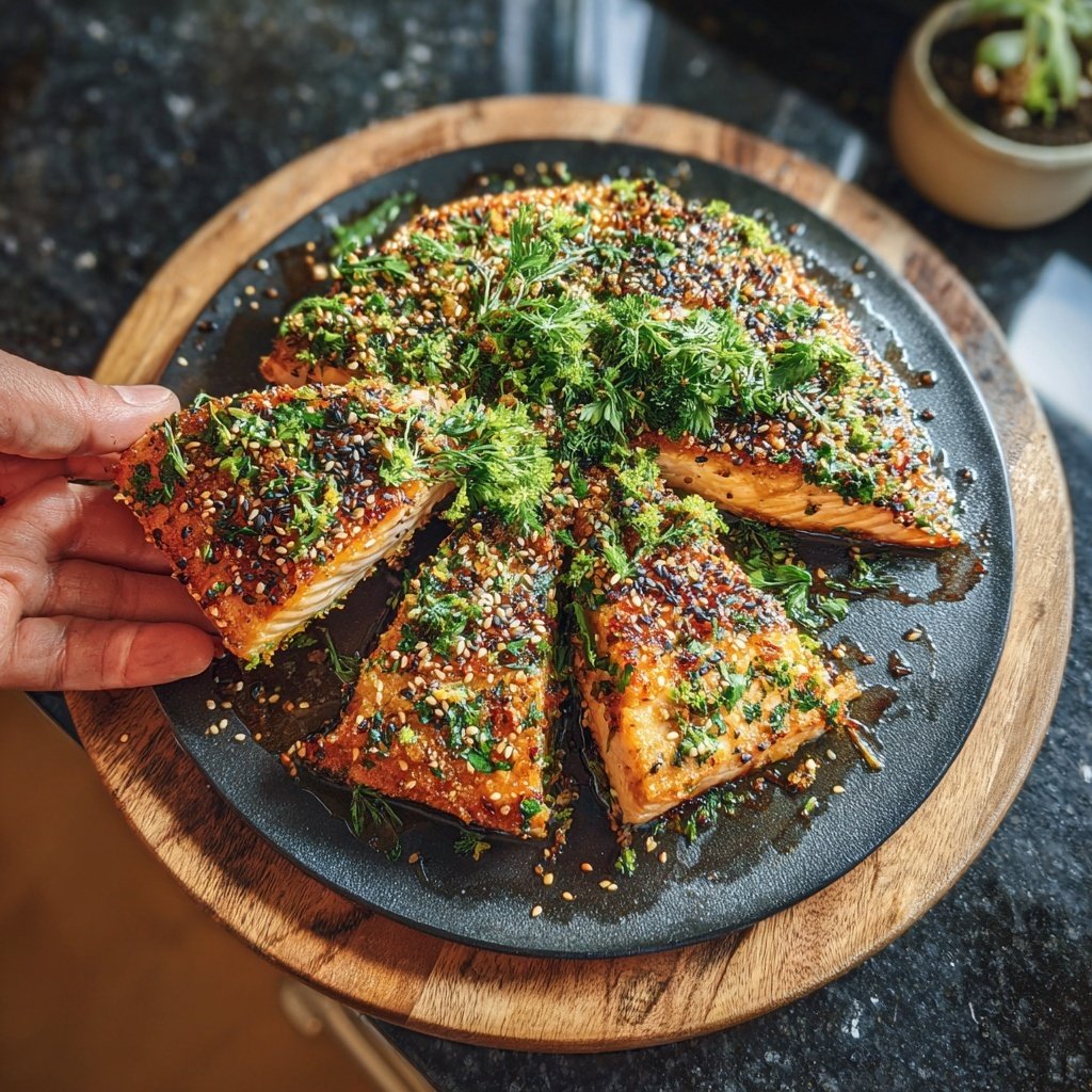 Sesame Crusted Salmon Dishes