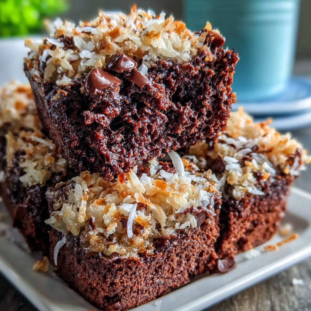 Chocolate Coconut Brownie Breads