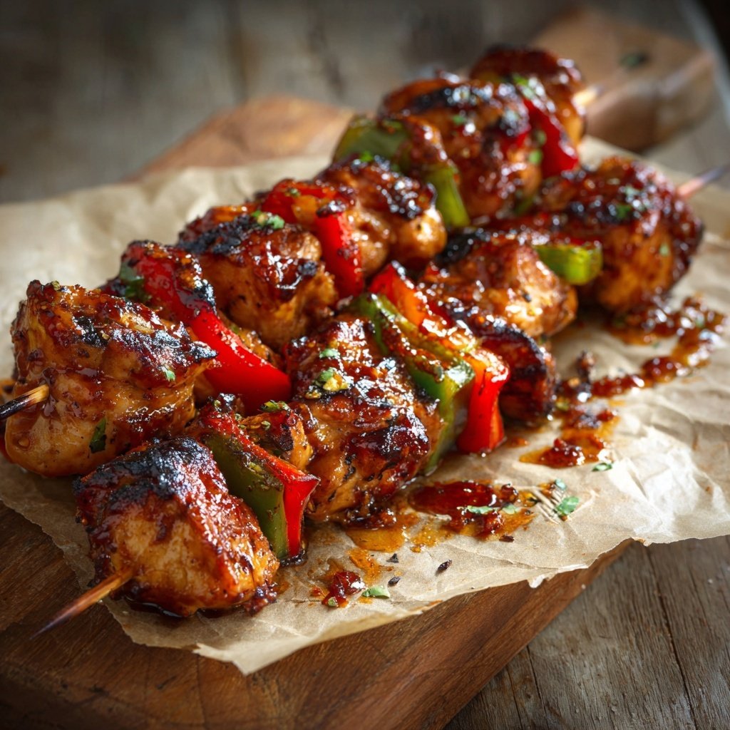 Savory BBQ Chicken Skewers