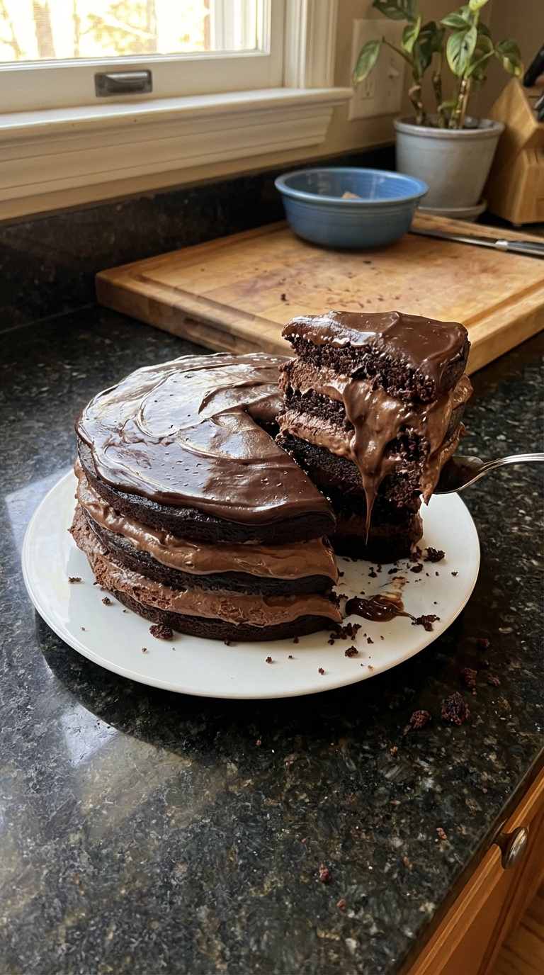 Chocolate Layered Pudding Cake