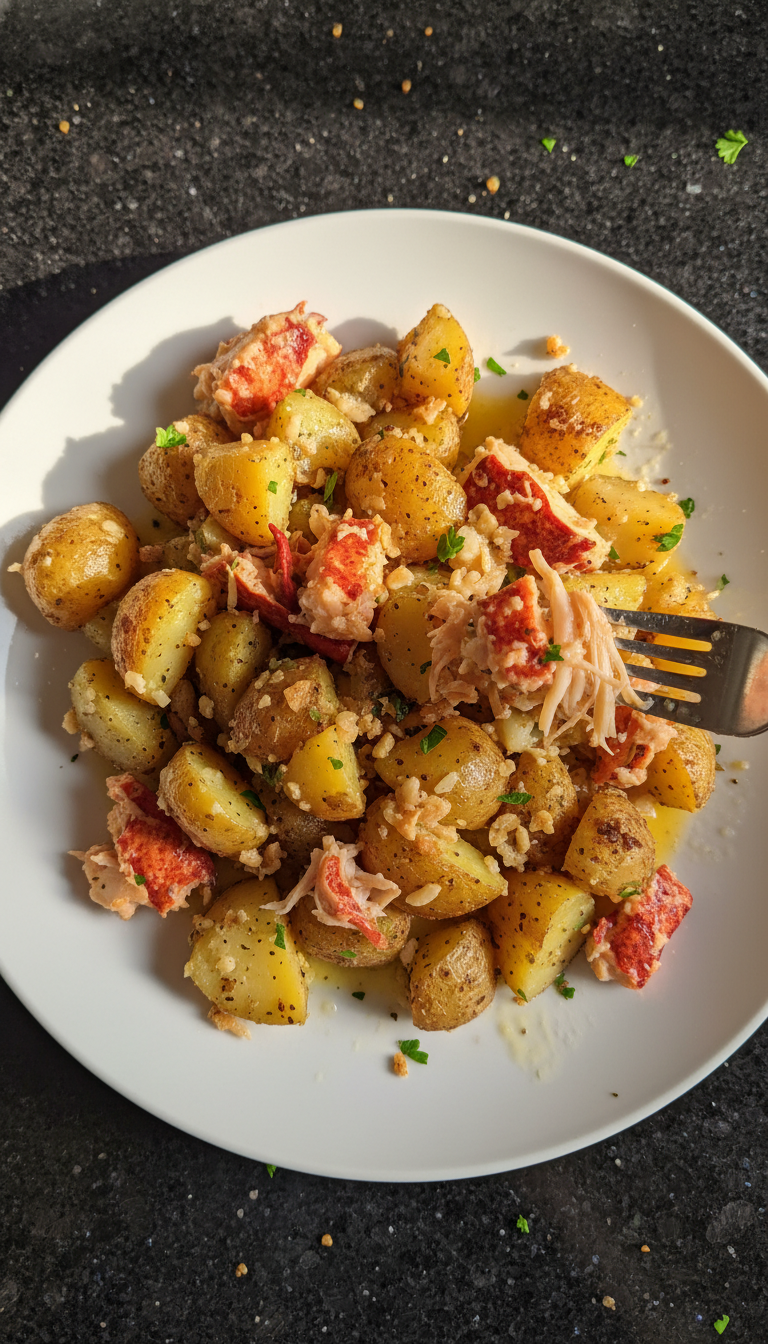 Garlic Butter Lobster Potatoes