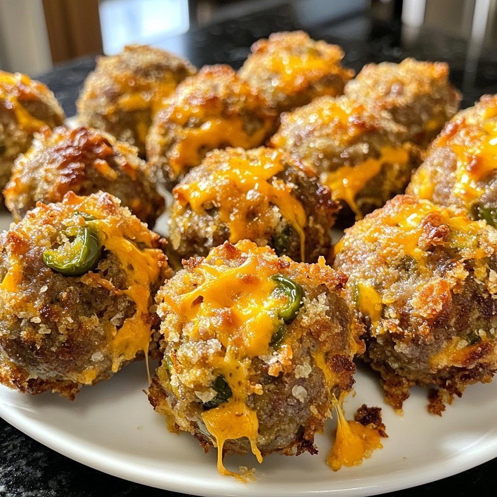 Spicy Jalapeño Popper Sausage Balls