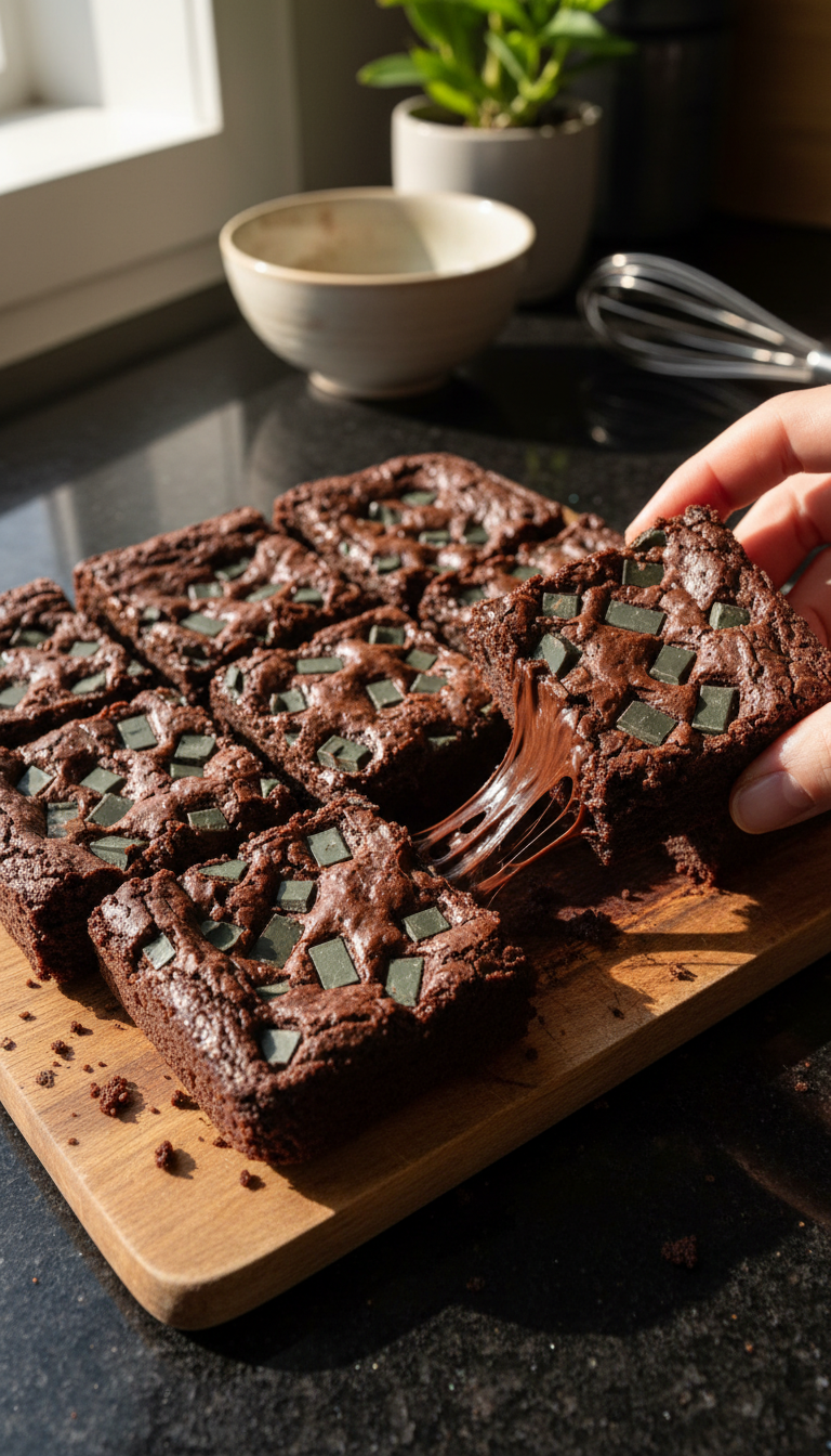 Sourdough Mint Chocolate Brownies