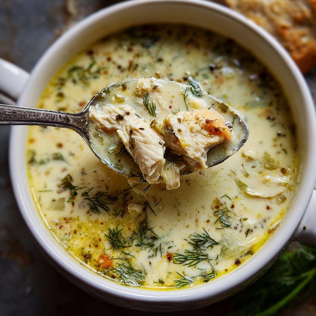 Avgolemono Greek Lemon Chicken Soup