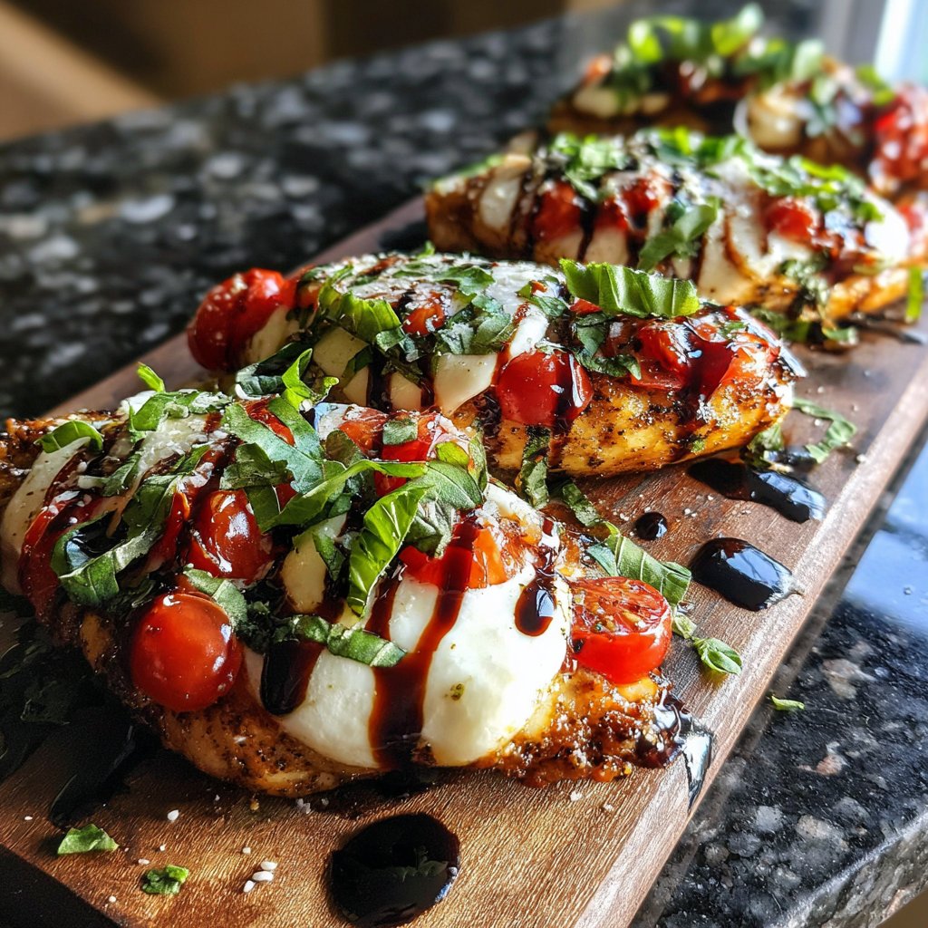 Caprese Chicken with Balsamic Drizzle
