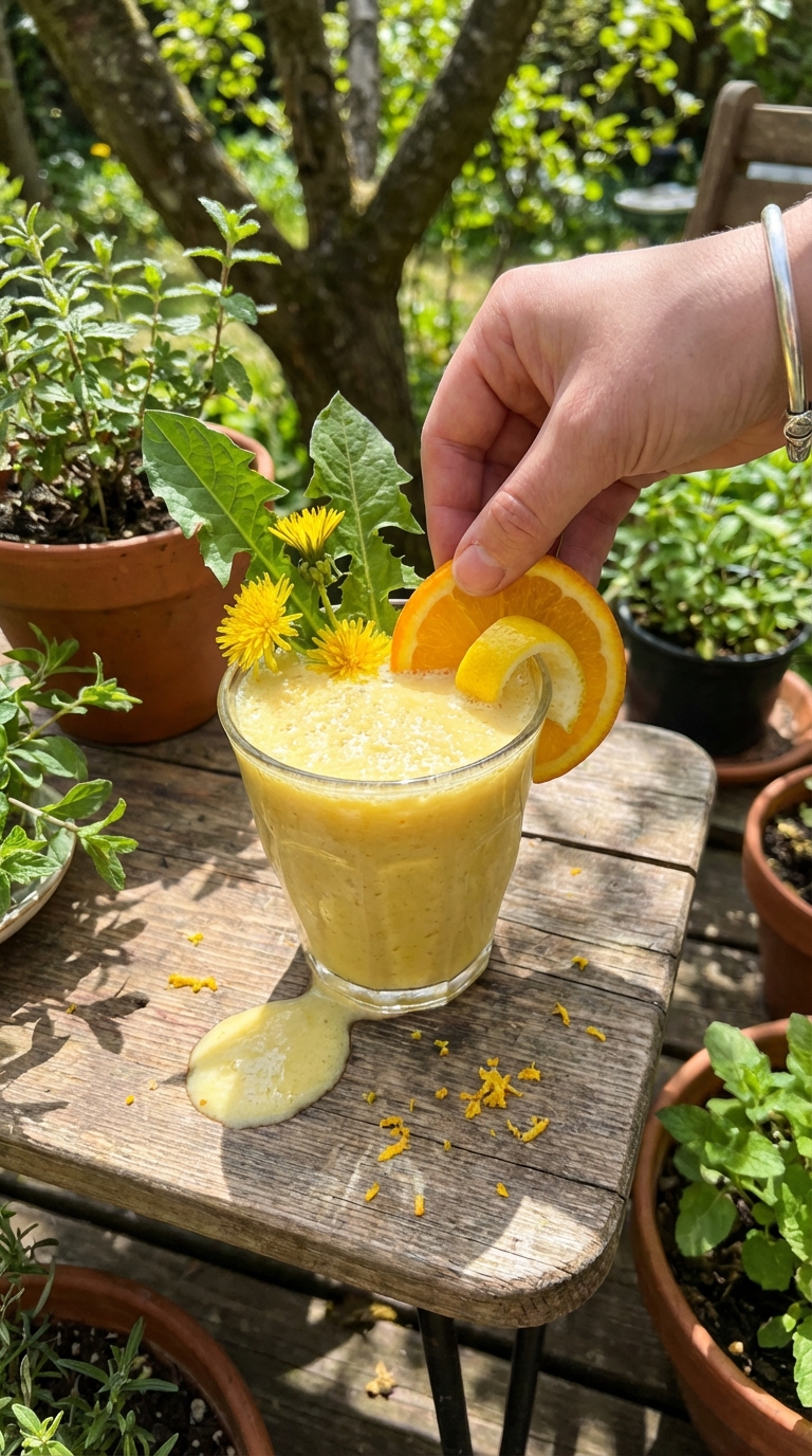 Dandelion and Citrus Smoothie