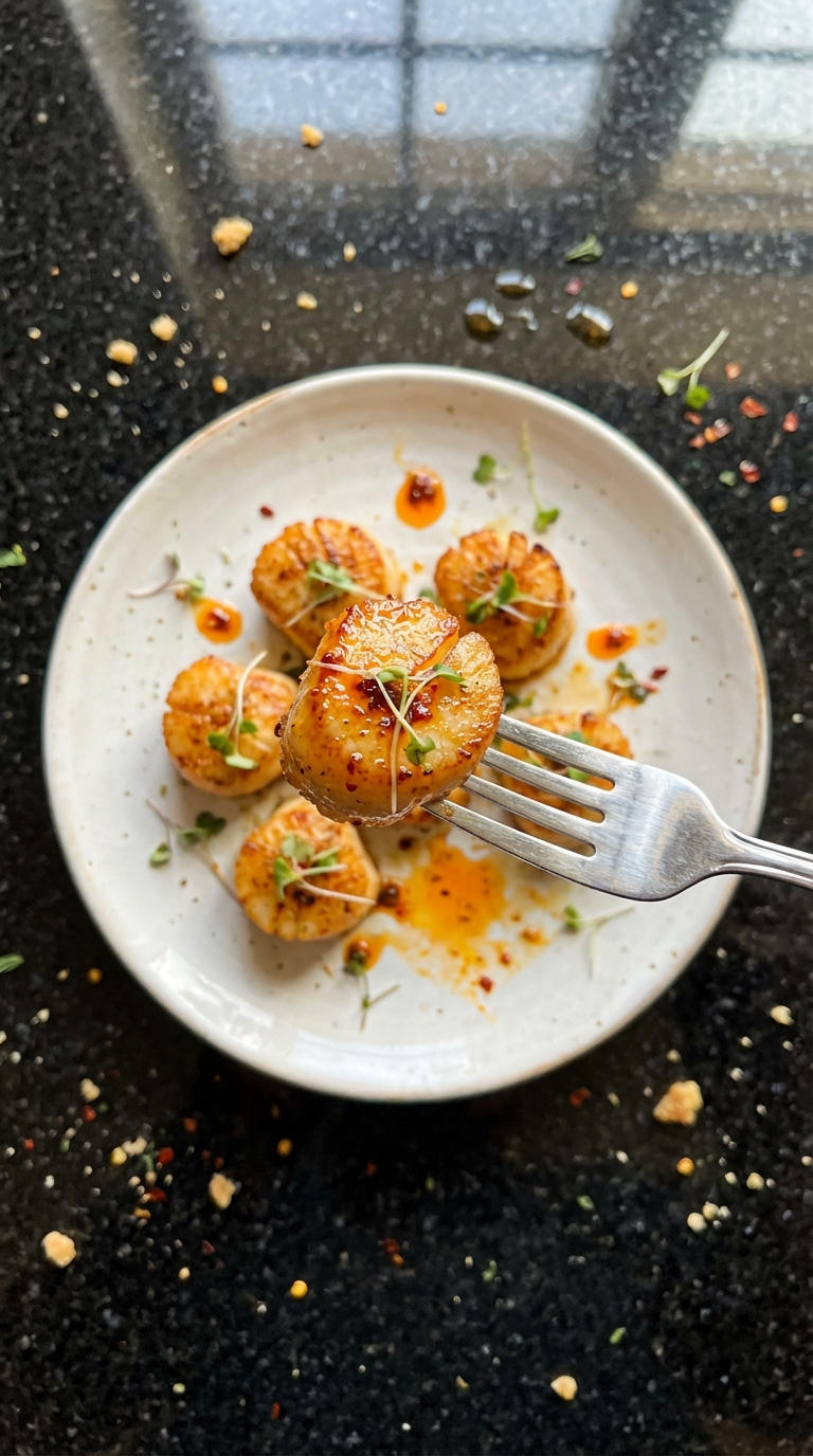 Atomic Spicy Seared Scallops