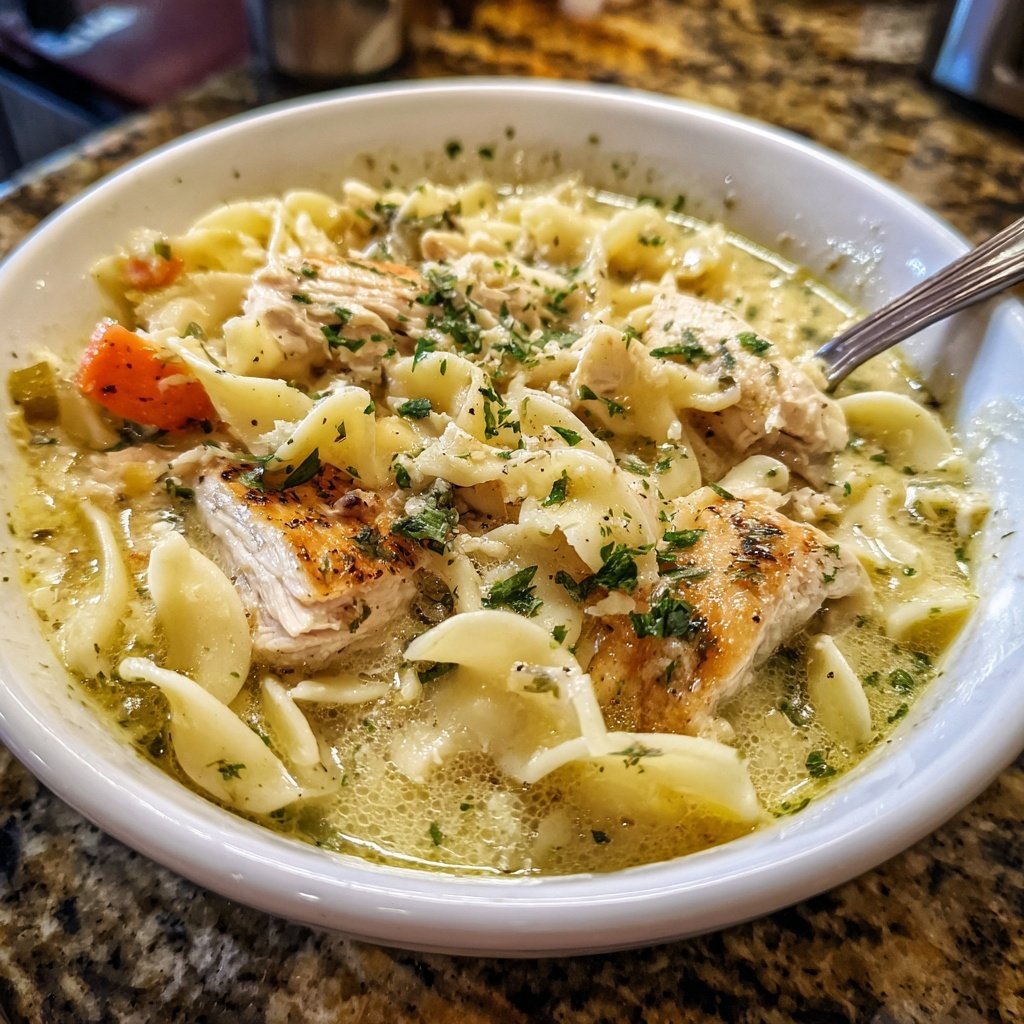 Slow Cooker Chicken and Noodles Comfort Dish
