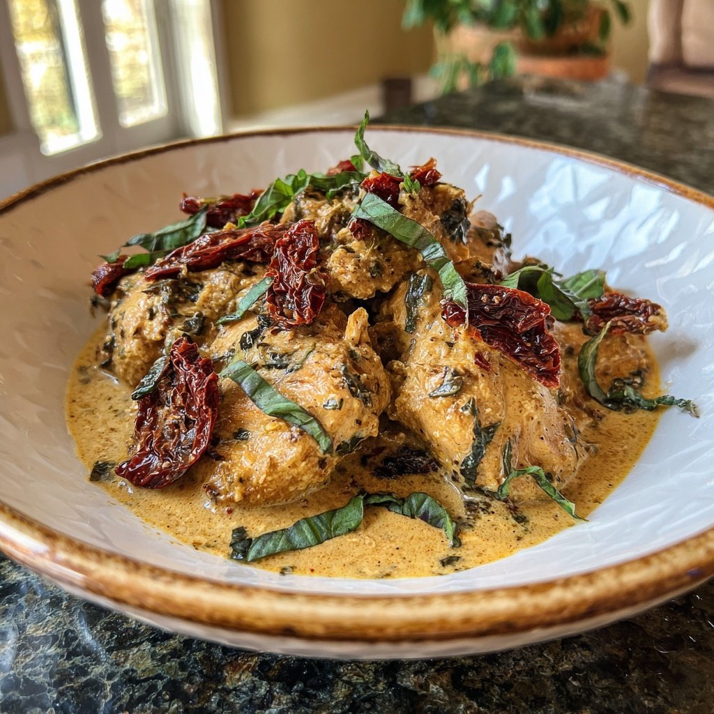 Slow Cooker Tuscan Chicken