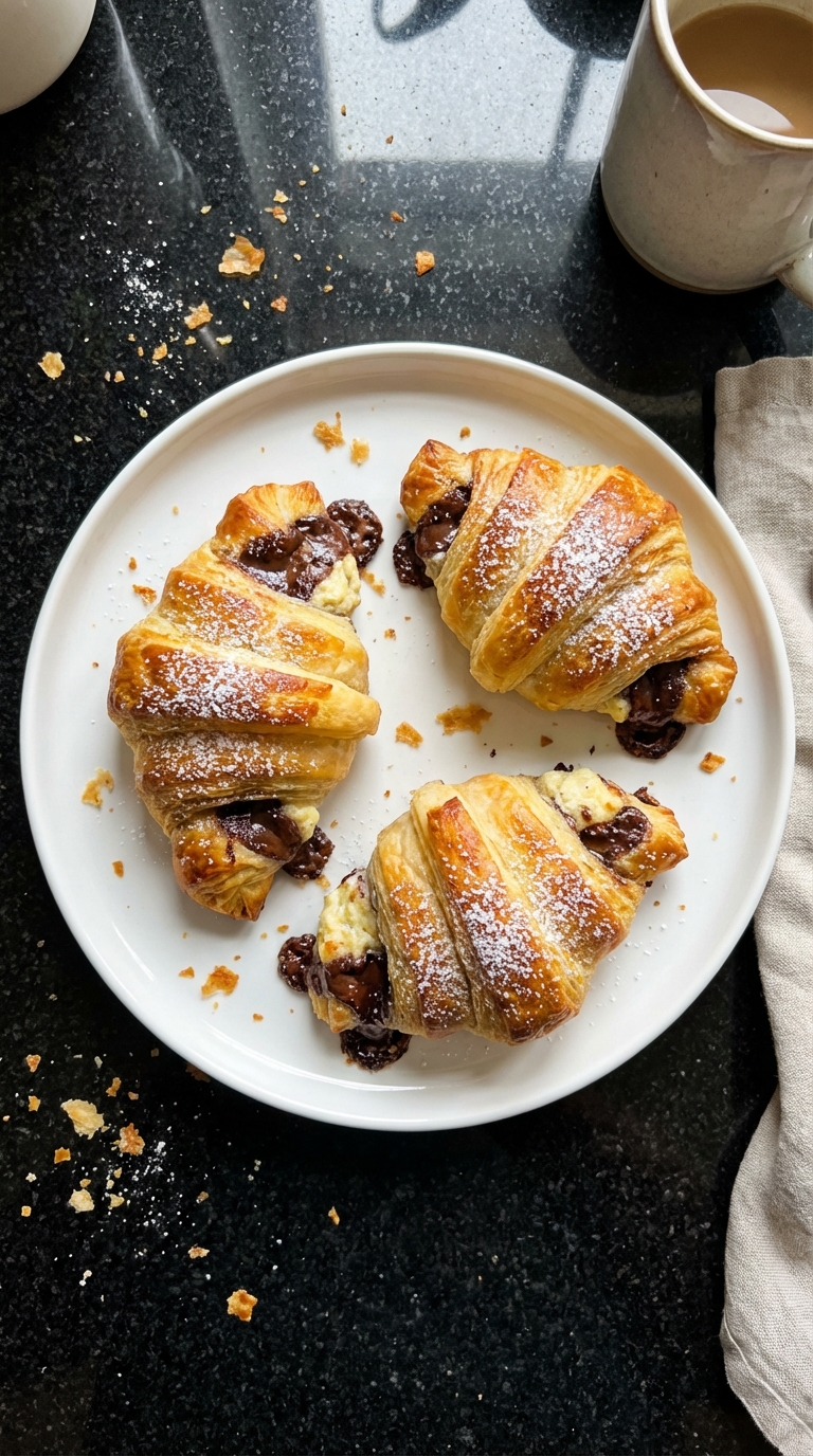 Ricotta Chocolate Croissant Delights