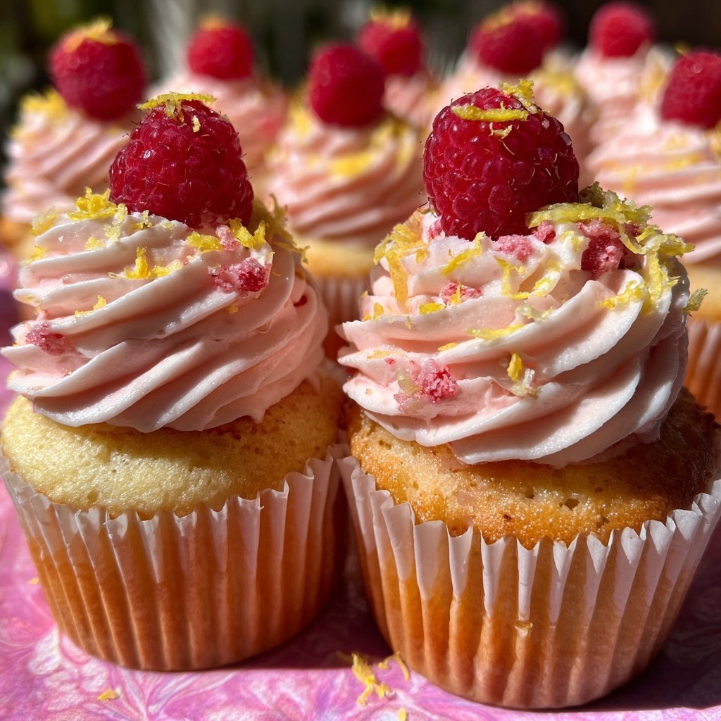 Raspberry Lemonade Cupcake Towers